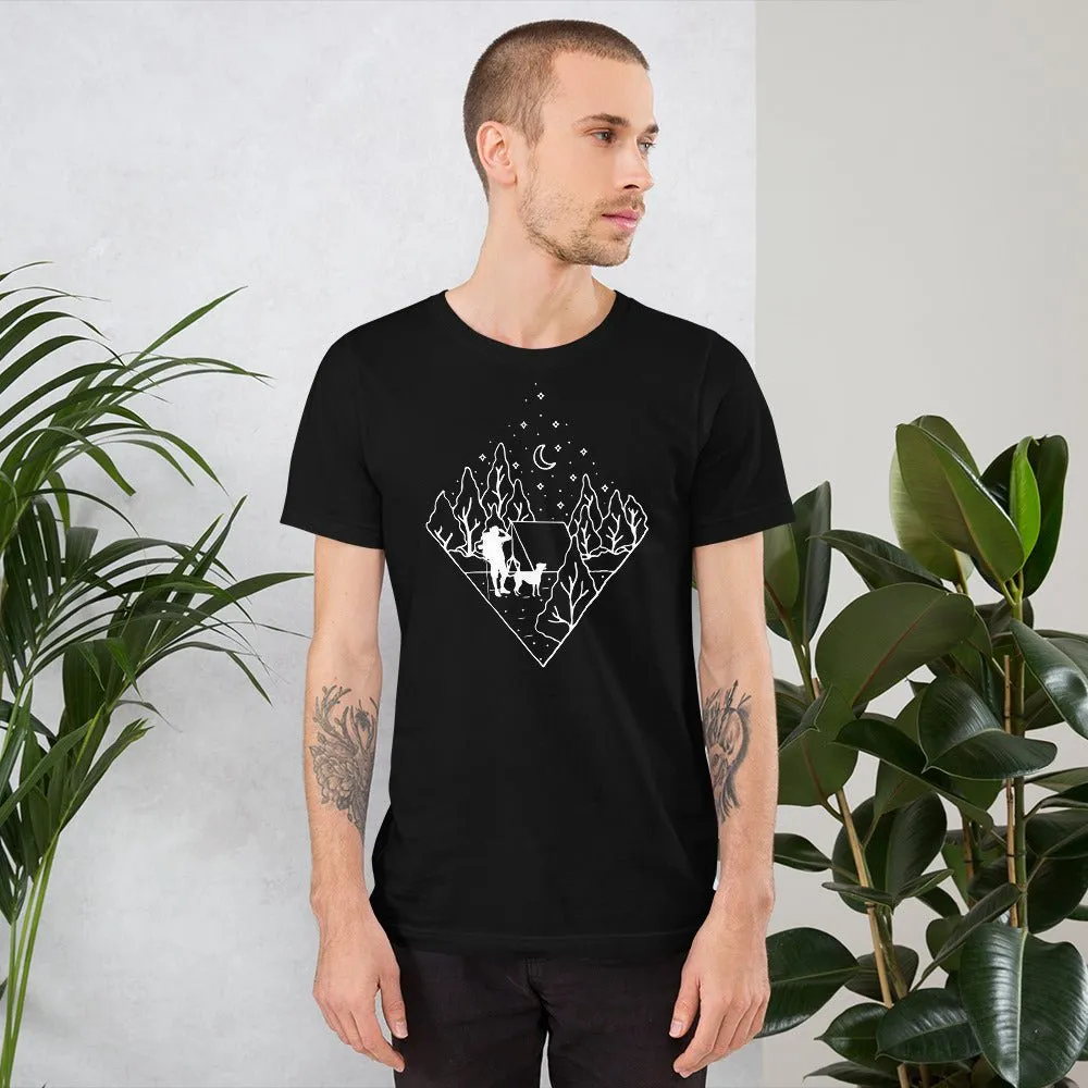 Dog Dad Camping T-Shirt