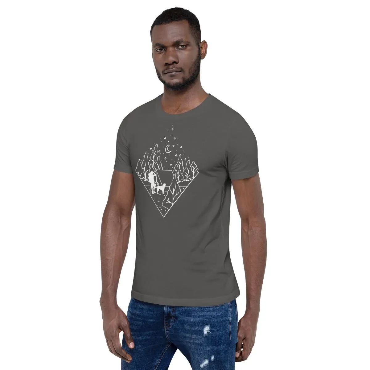 Dog Dad Camping T-Shirt
