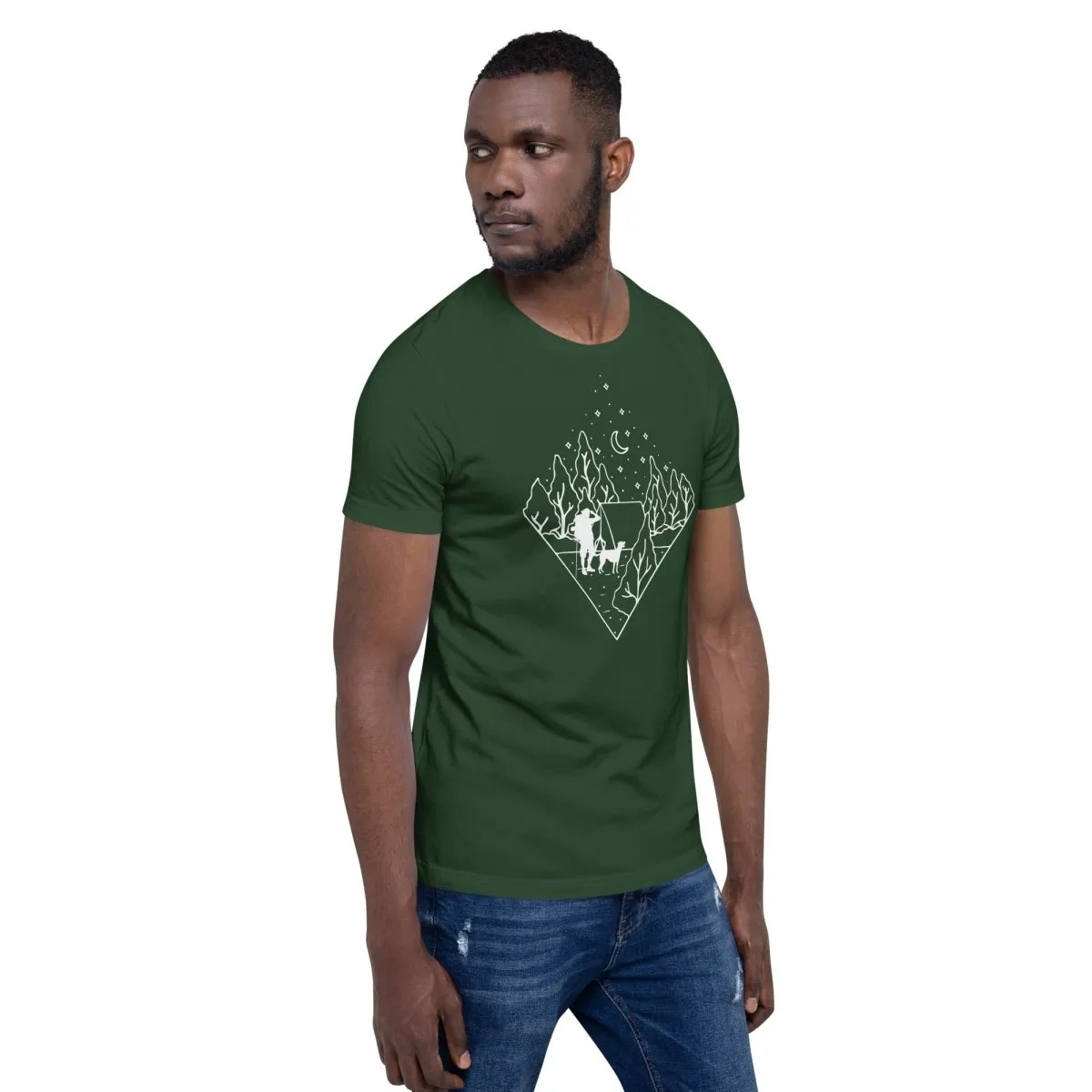 Dog Dad Camping T-Shirt