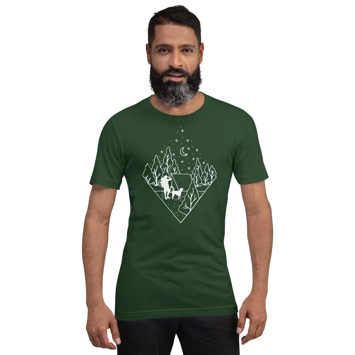 Dog Dad Camping T-Shirt