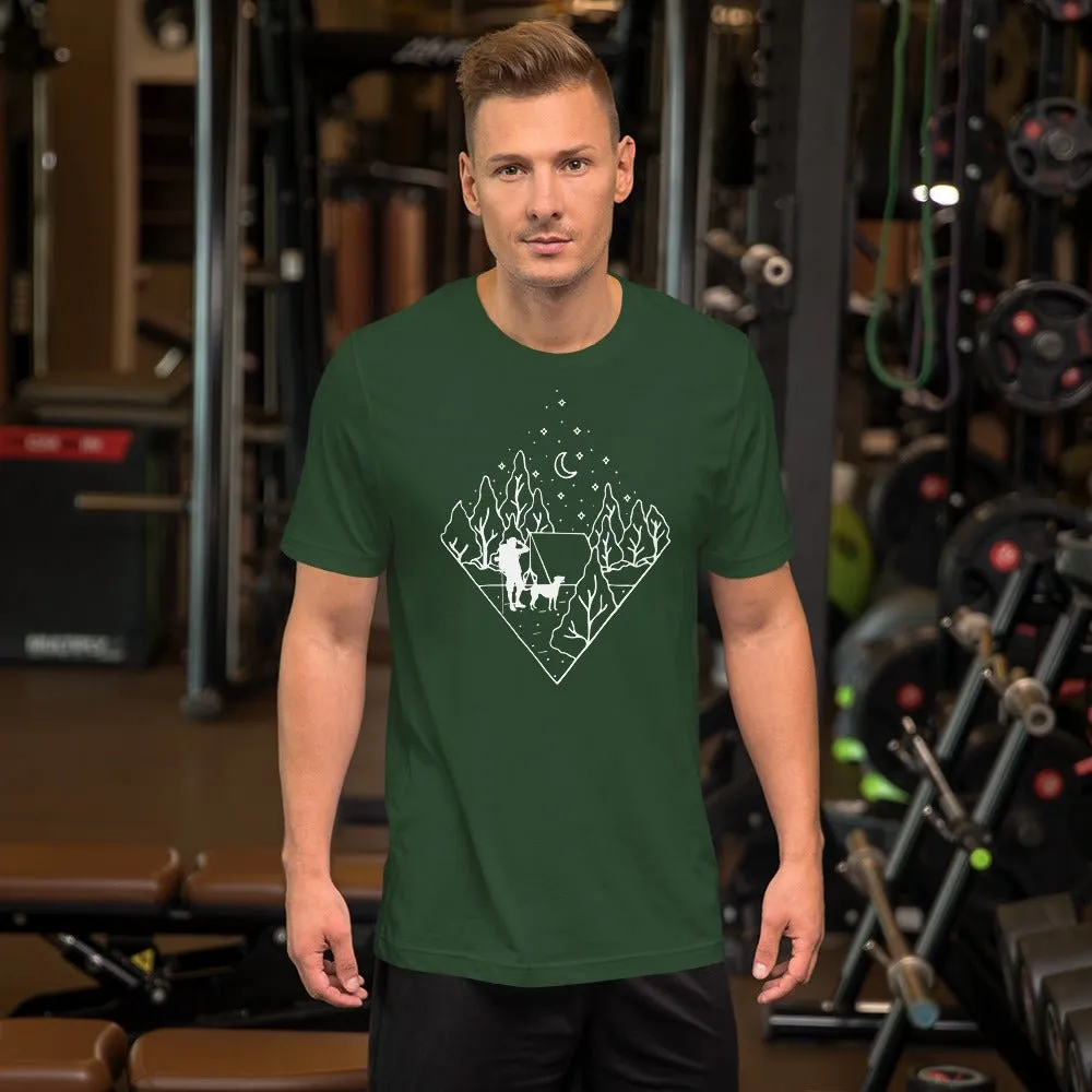 Dog Dad Camping T-Shirt