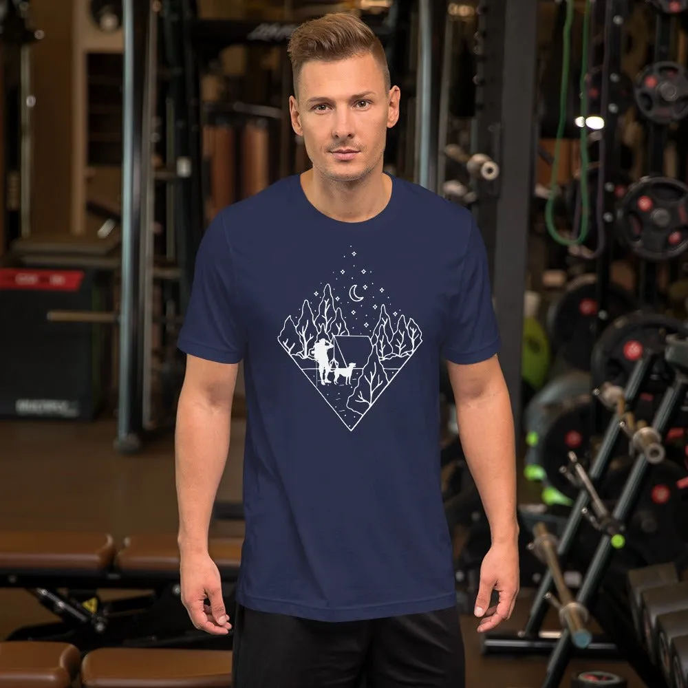 Dog Dad Camping T-Shirt