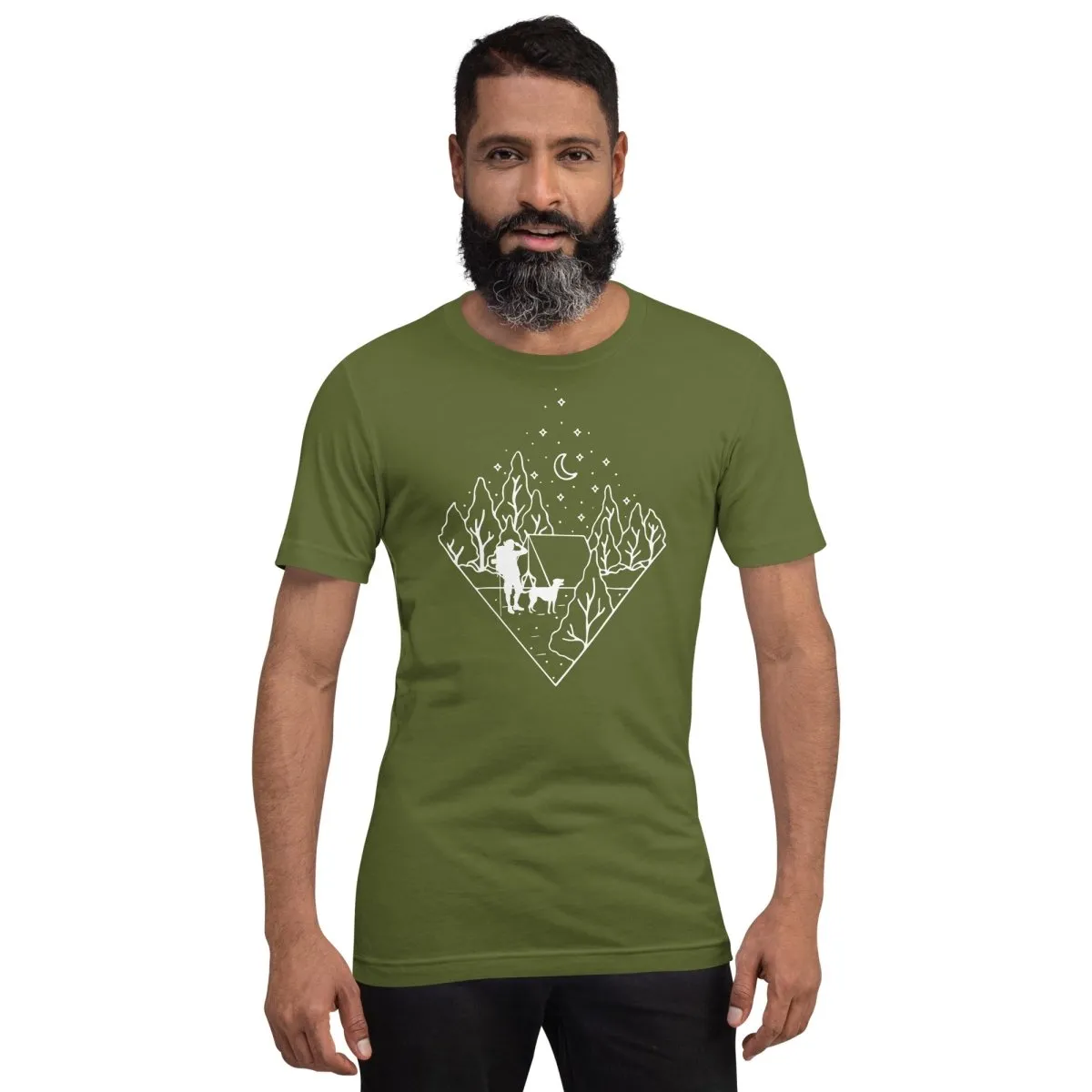 Dog Dad Camping T-Shirt