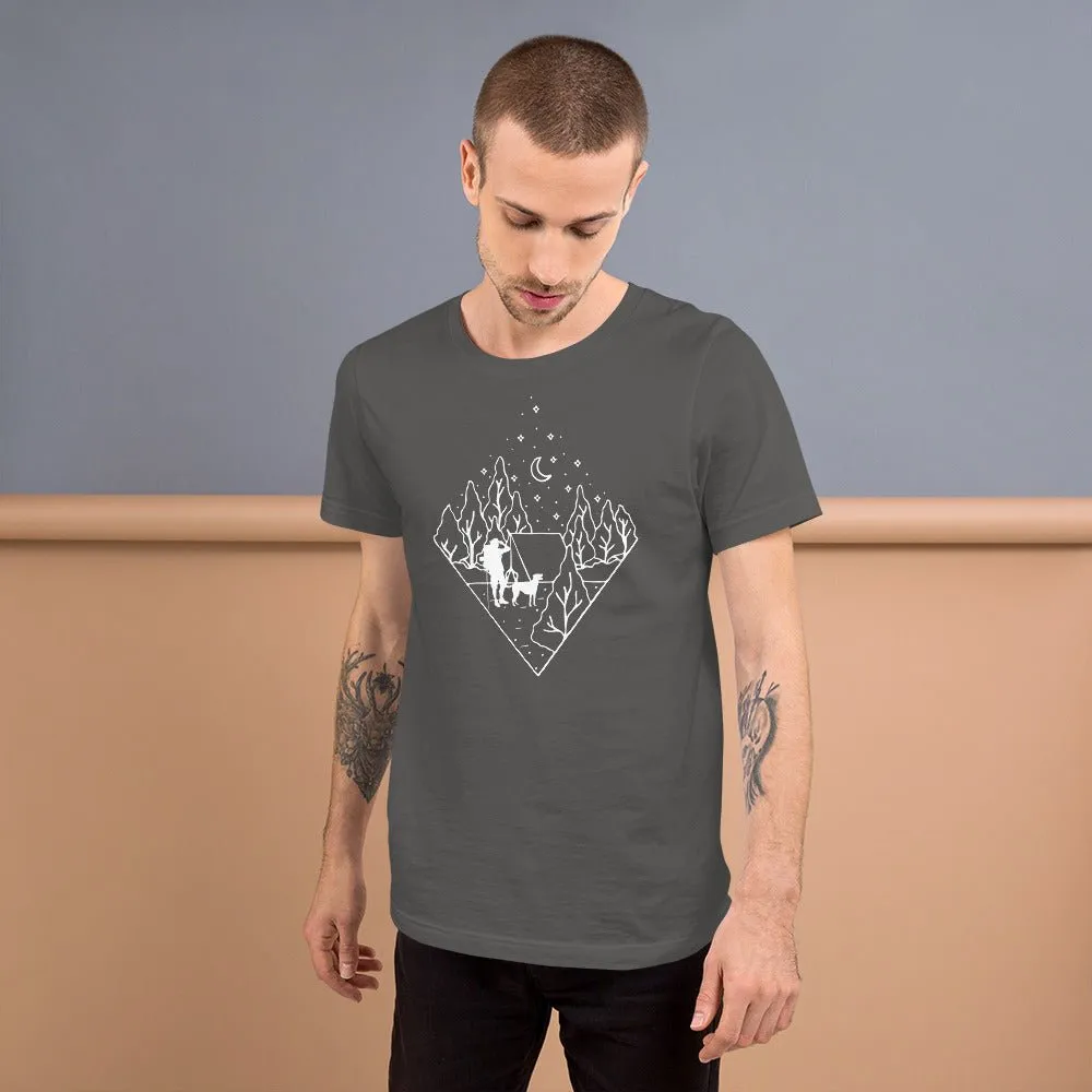 Dog Dad Camping T-Shirt