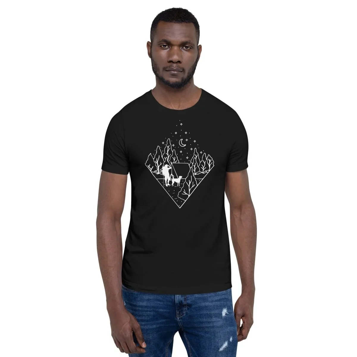 Dog Dad Camping T-Shirt