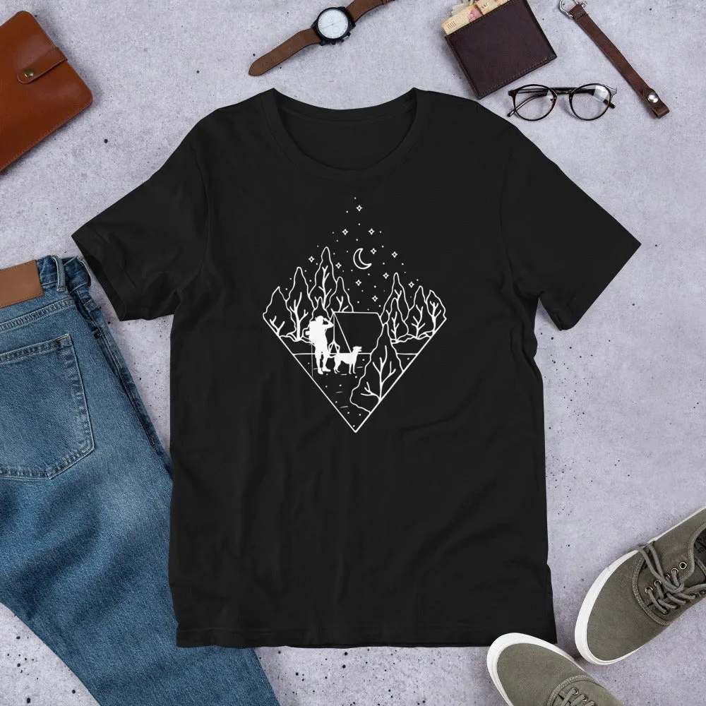 Dog Dad Camping T-Shirt