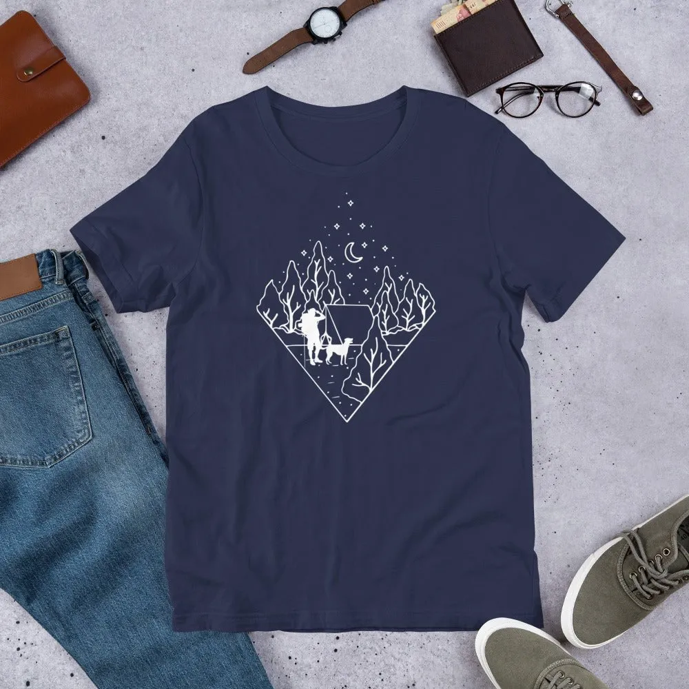 Dog Dad Camping T-Shirt
