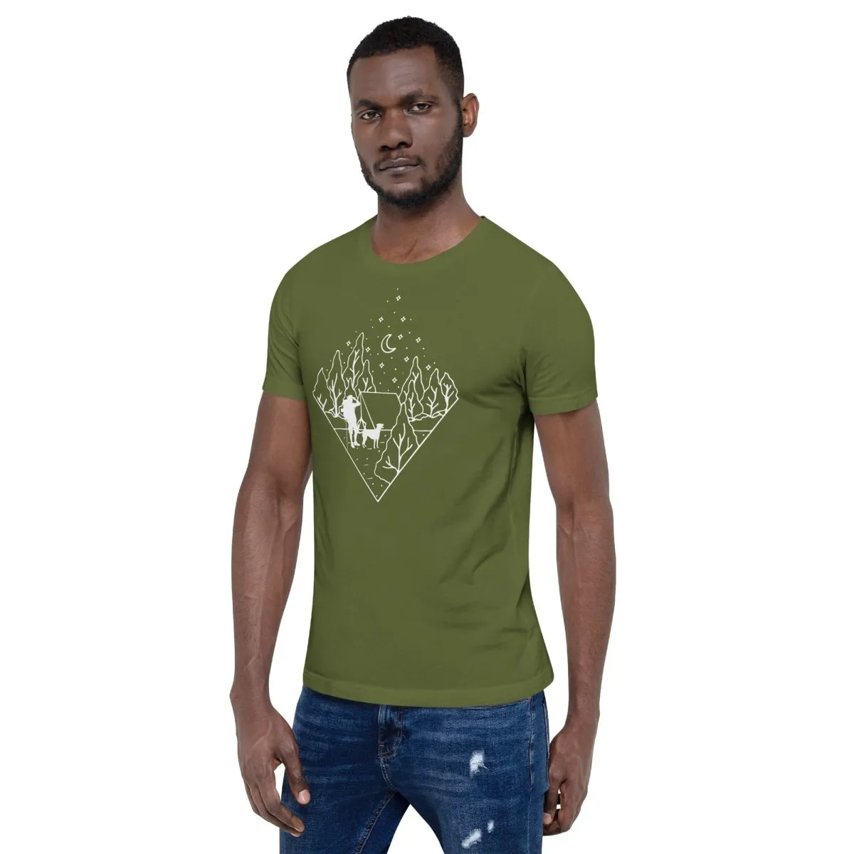 Dog Dad Camping T-Shirt
