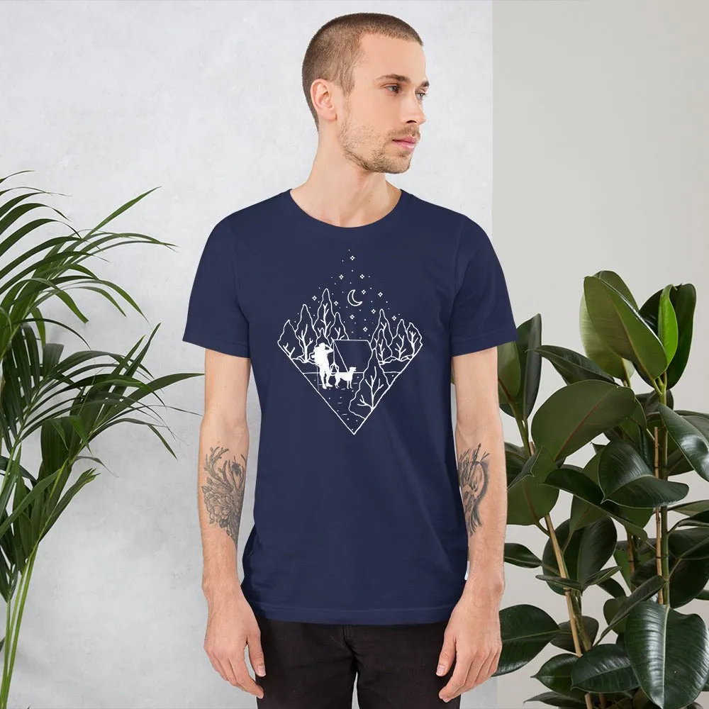Dog Dad Camping T-Shirt