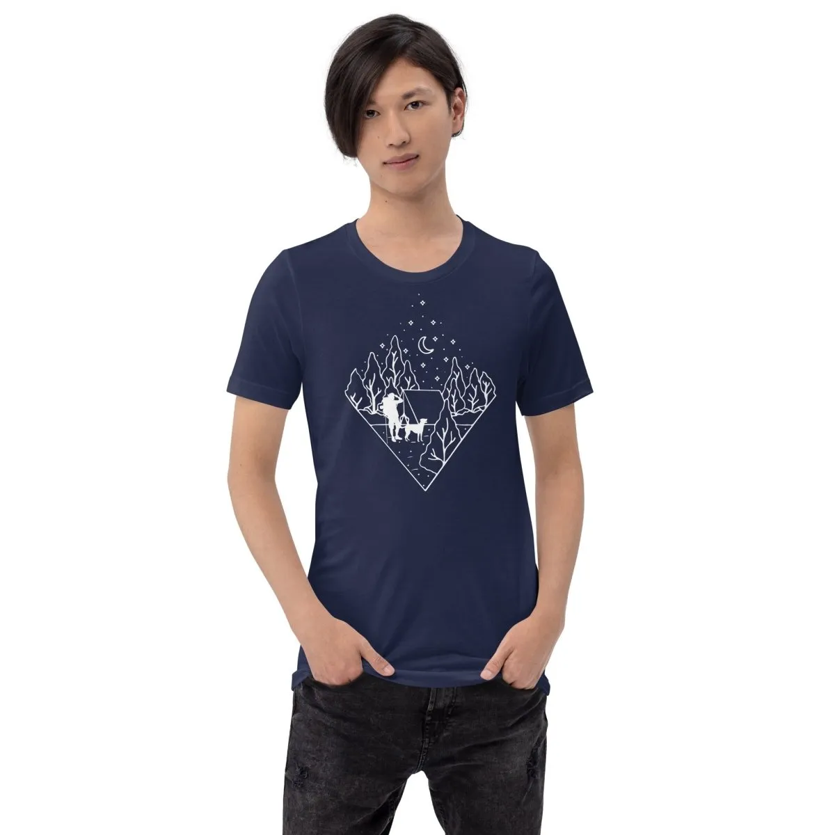 Dog Dad Camping T-Shirt