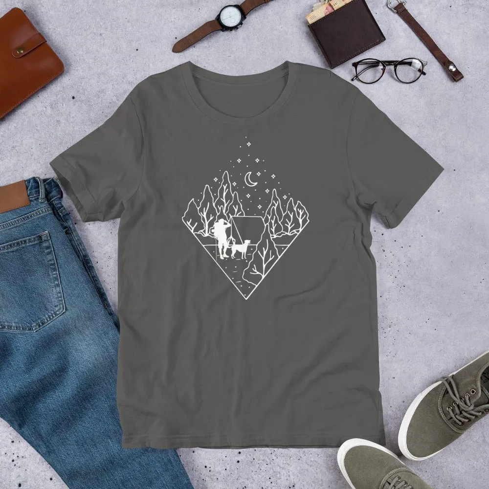 Dog Dad Camping T-Shirt
