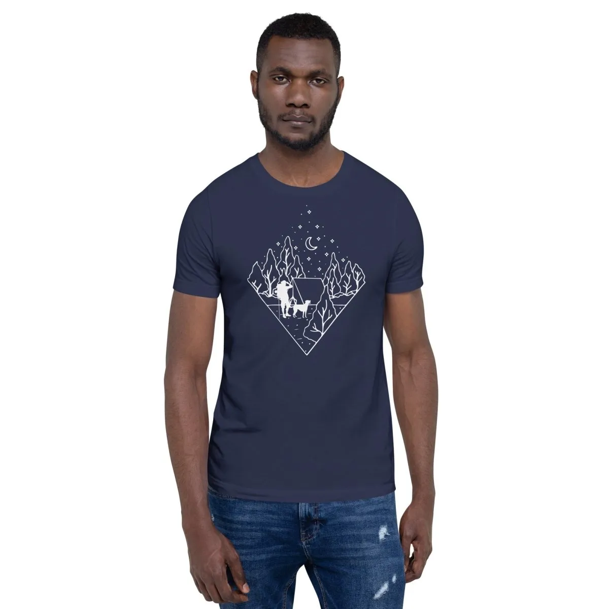 Dog Dad Camping T-Shirt