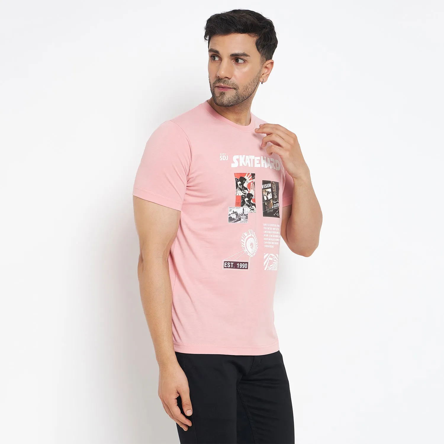 Duke Stardust Men Half Sleeve Cotton T-Shirt (LF7056)