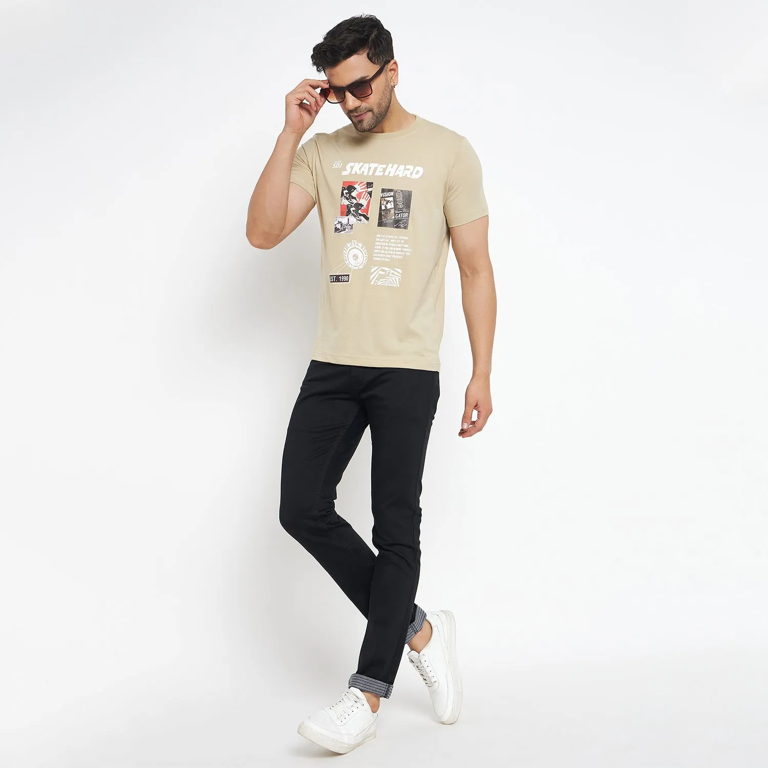 Duke Stardust Men Half Sleeve Cotton T-Shirt (LF7056)