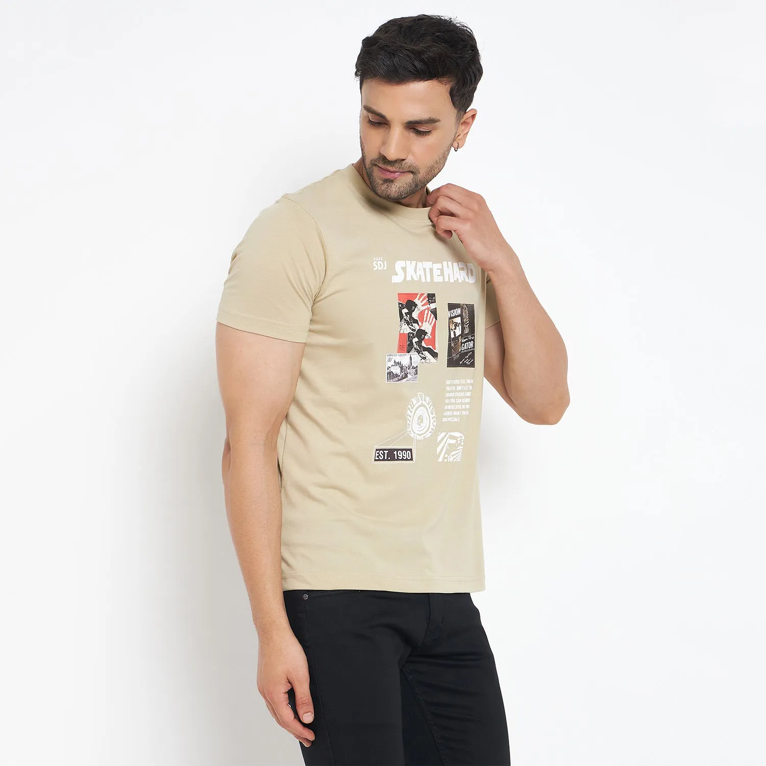 Duke Stardust Men Half Sleeve Cotton T-Shirt (LF7056)
