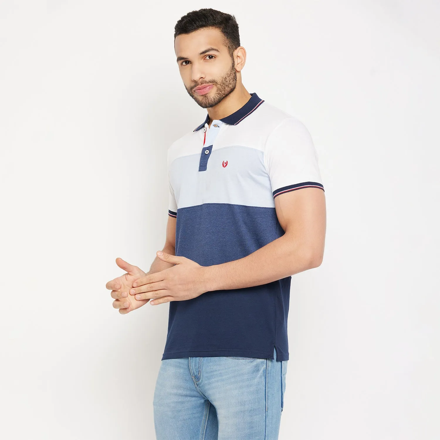 Duke Stardust Men Half Sleeve Polo Neck Cotton T-shirt (4005)
