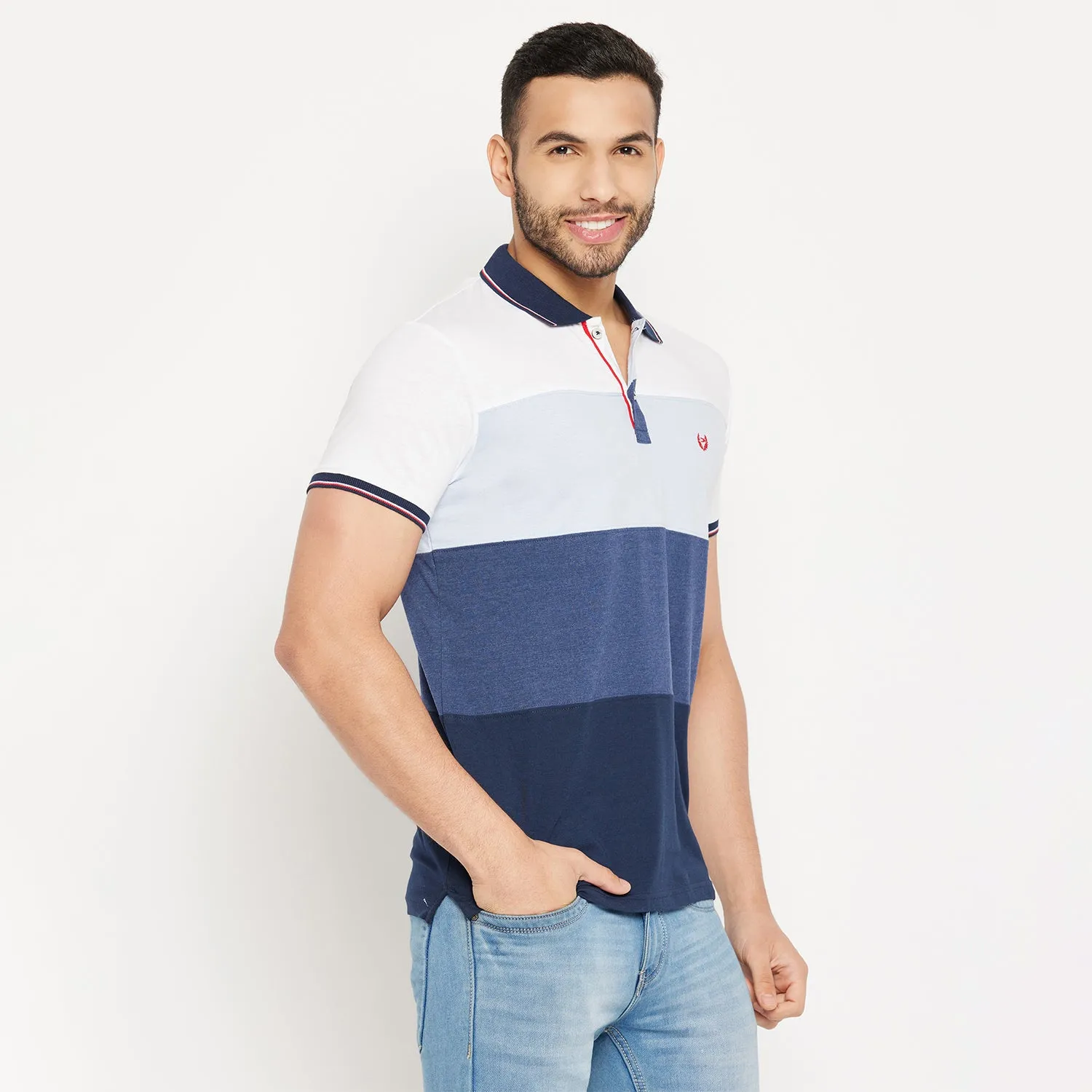 Duke Stardust Men Half Sleeve Polo Neck Cotton T-shirt (4005)