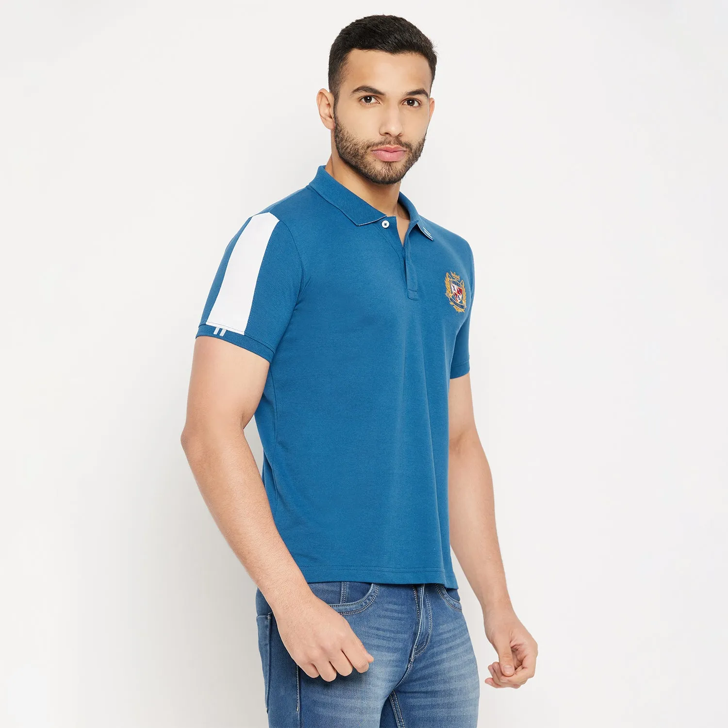 Duke Stardust Men Half Sleeve Polo Neck Cotton T-shirt (4007)