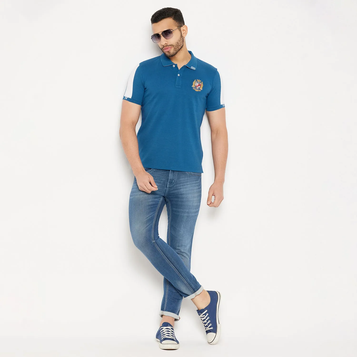 Duke Stardust Men Half Sleeve Polo Neck Cotton T-shirt (4007)