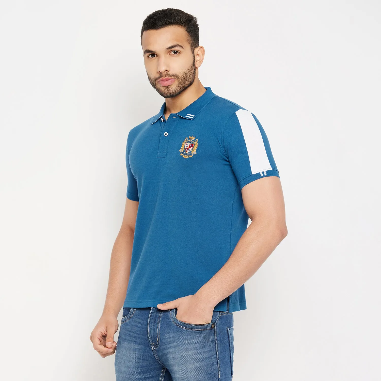 Duke Stardust Men Half Sleeve Polo Neck Cotton T-shirt (4007)