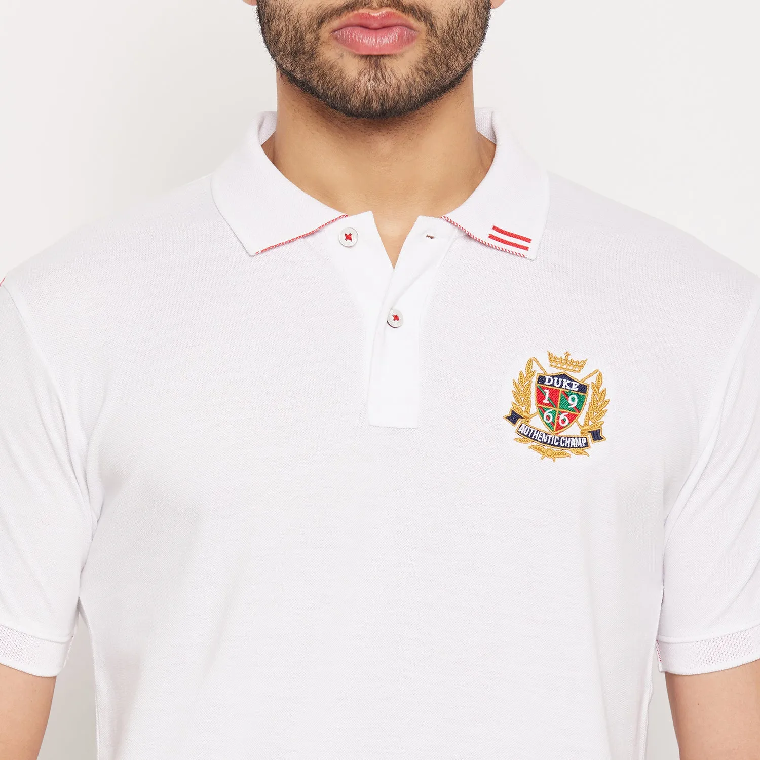 Duke Stardust Men Half Sleeve Polo Neck Cotton T-shirt (4007)