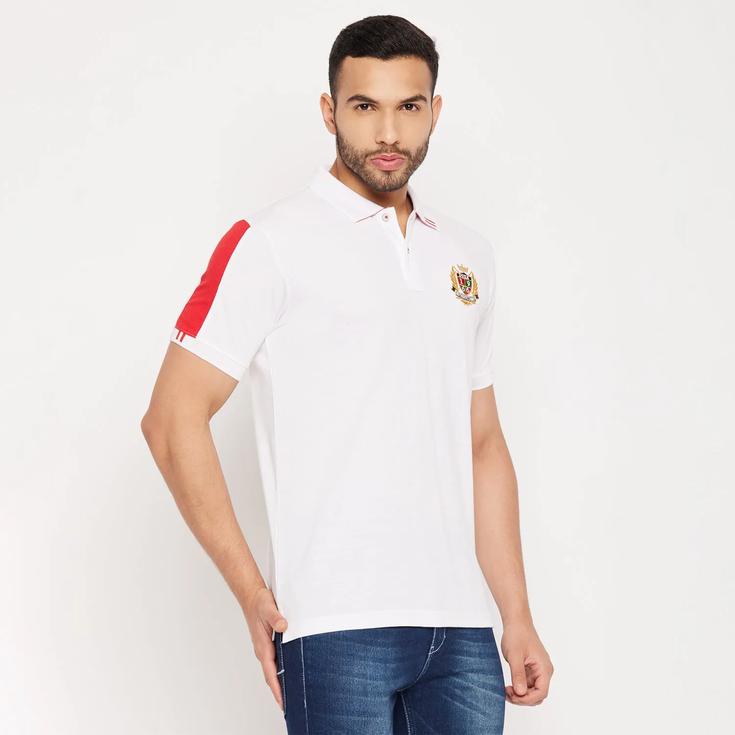 Duke Stardust Men Half Sleeve Polo Neck Cotton T-shirt (4007)