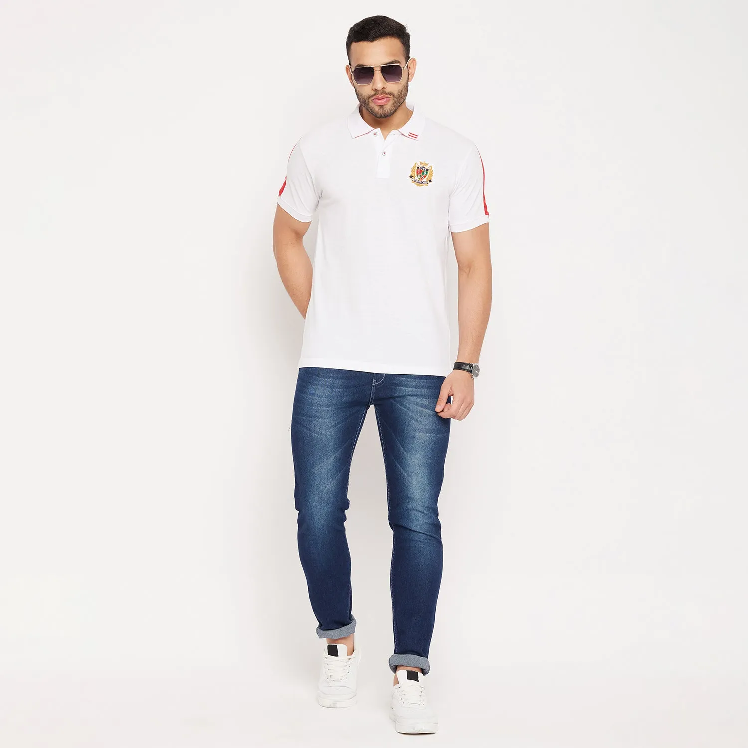 Duke Stardust Men Half Sleeve Polo Neck Cotton T-shirt (4007)