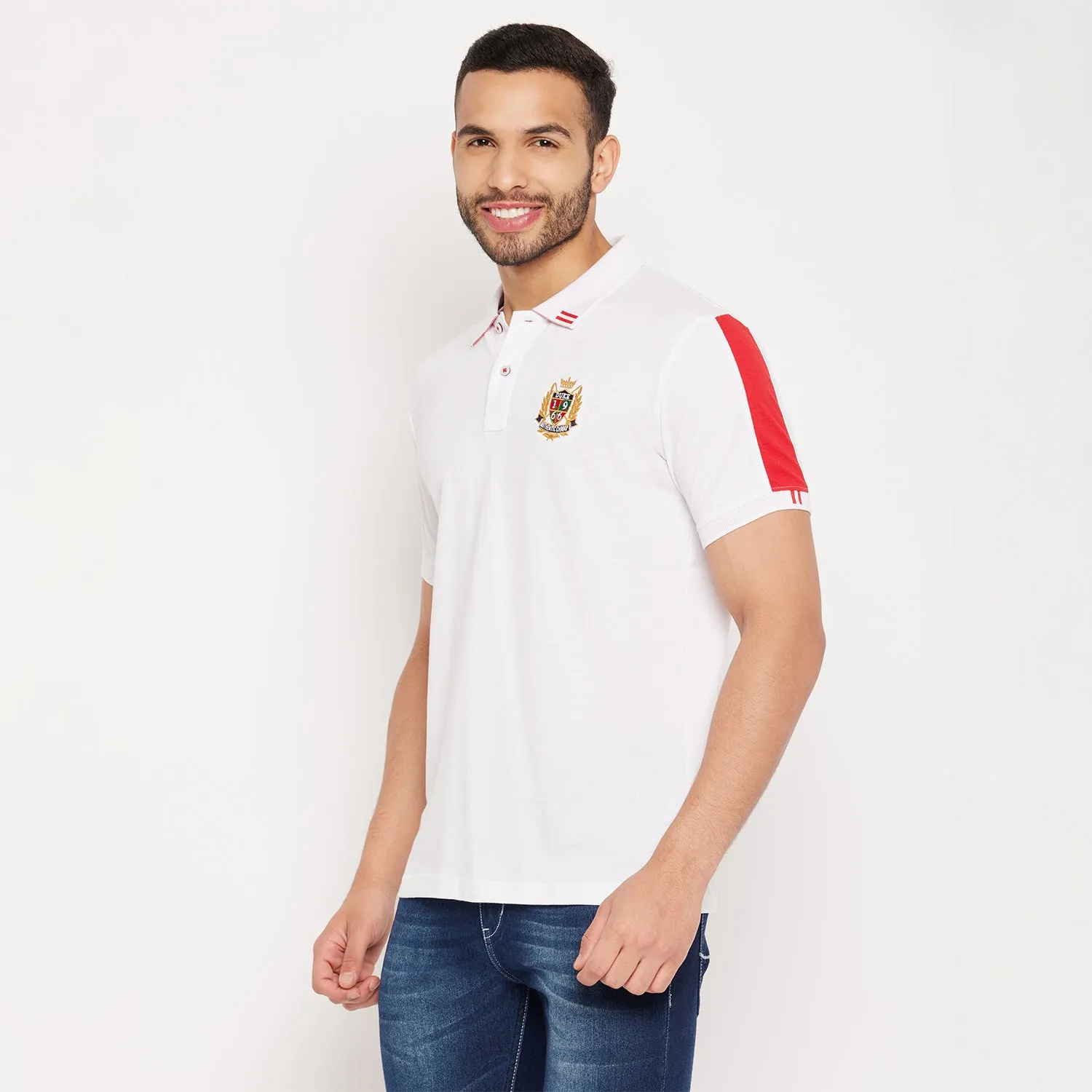 Duke Stardust Men Half Sleeve Polo Neck Cotton T-shirt (4007)