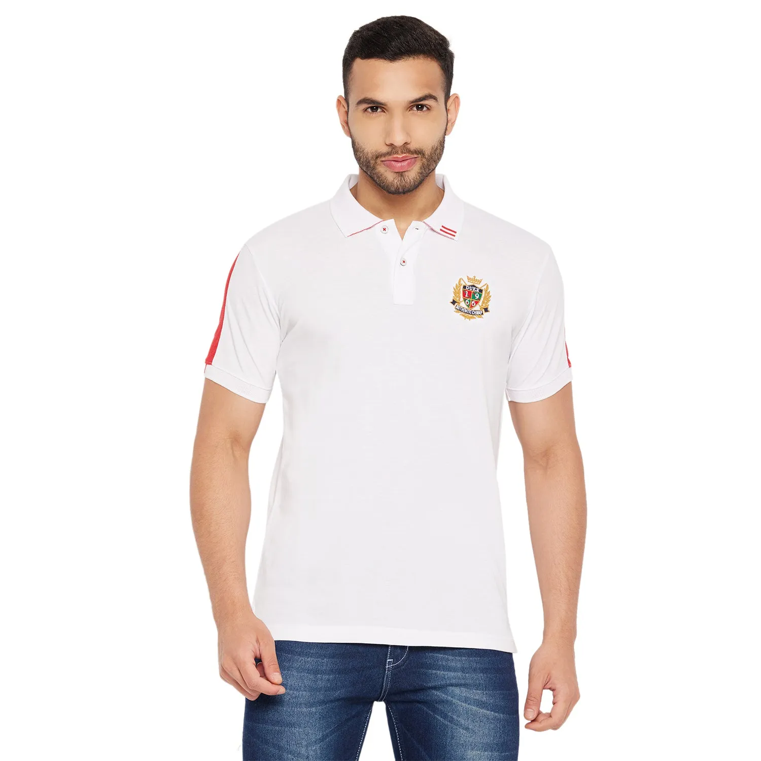 Duke Stardust Men Half Sleeve Polo Neck Cotton T-shirt (4007)
