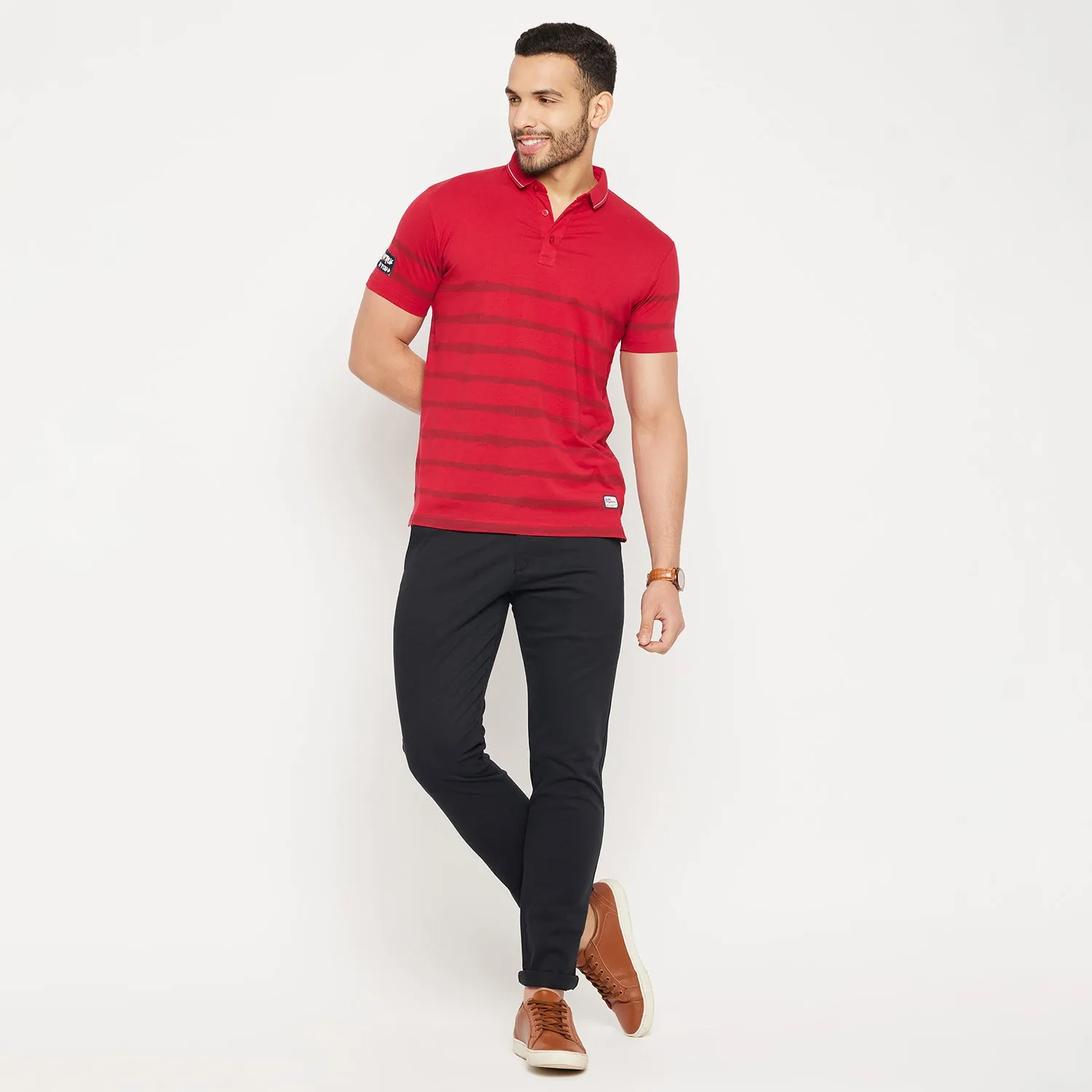 Duke Stardust Men Half Sleeve Polo Neck Cotton T-shirt (4389)