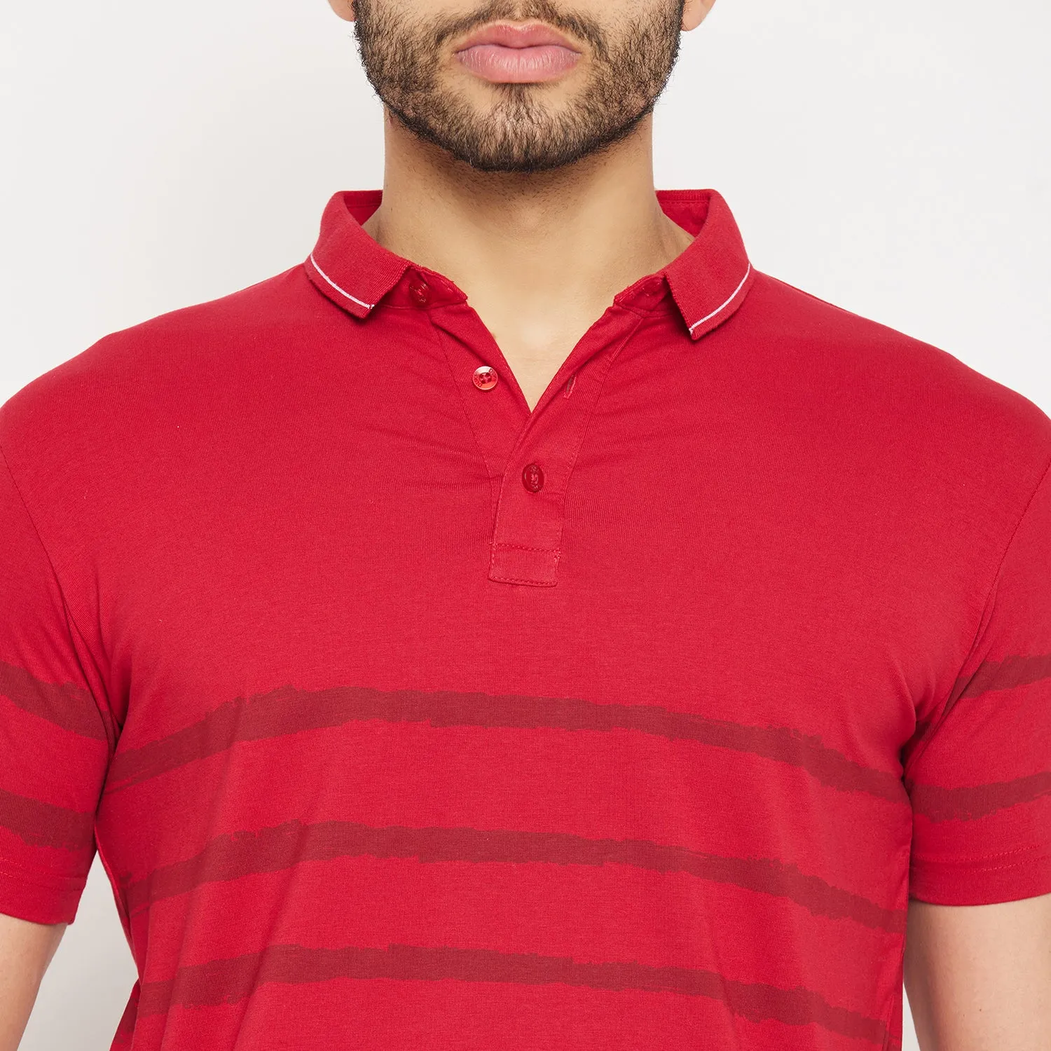 Duke Stardust Men Half Sleeve Polo Neck Cotton T-shirt (4389)