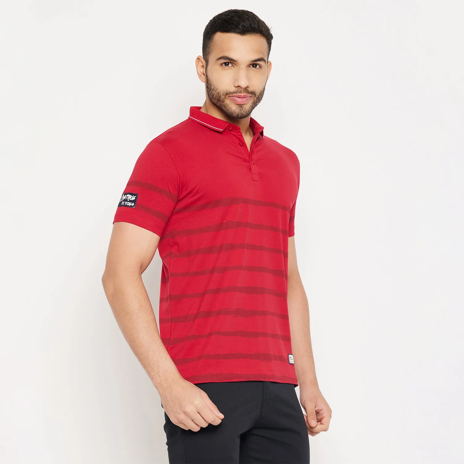 Duke Stardust Men Half Sleeve Polo Neck Cotton T-shirt (4389)