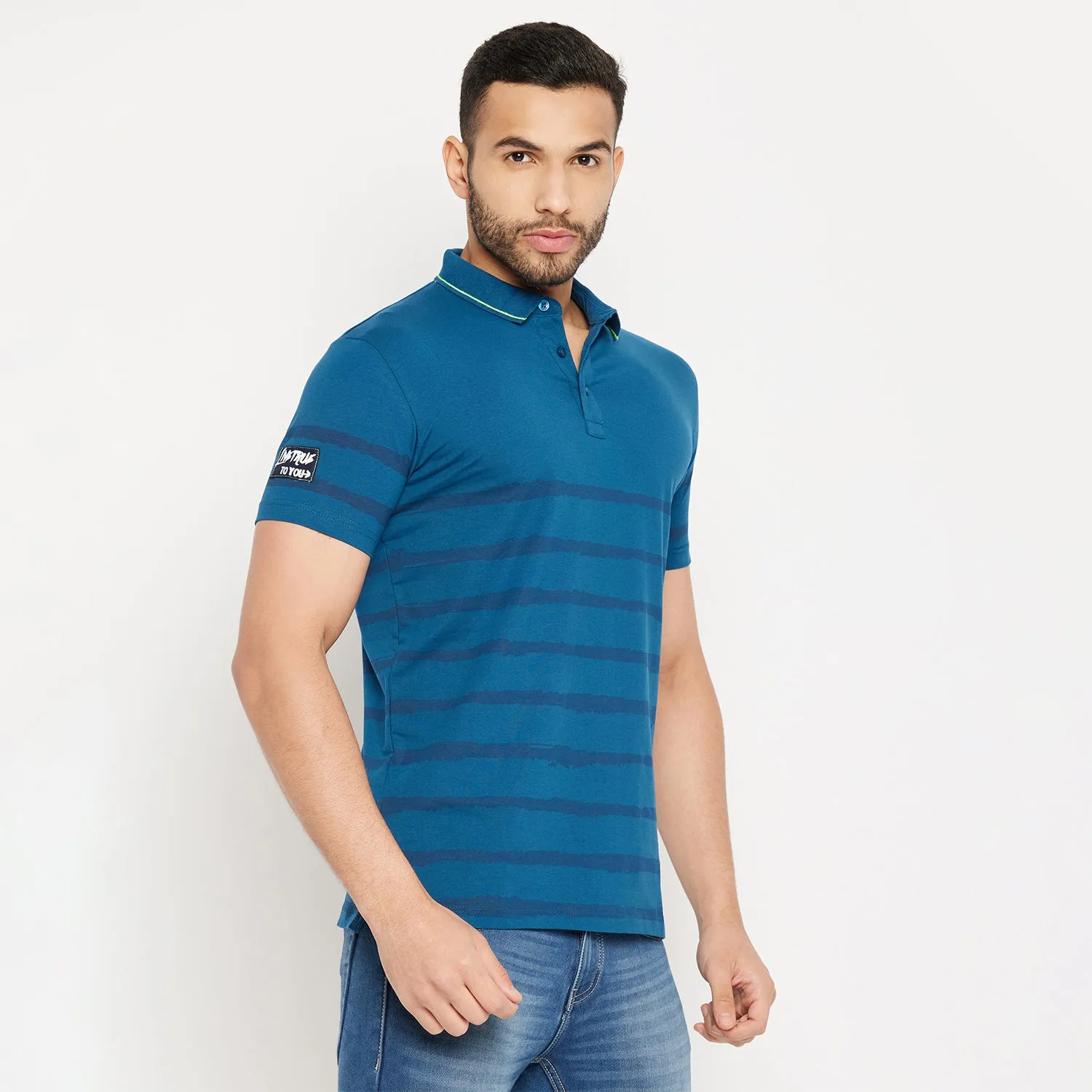 Duke Stardust Men Half Sleeve Polo Neck Cotton T-shirt (4389)