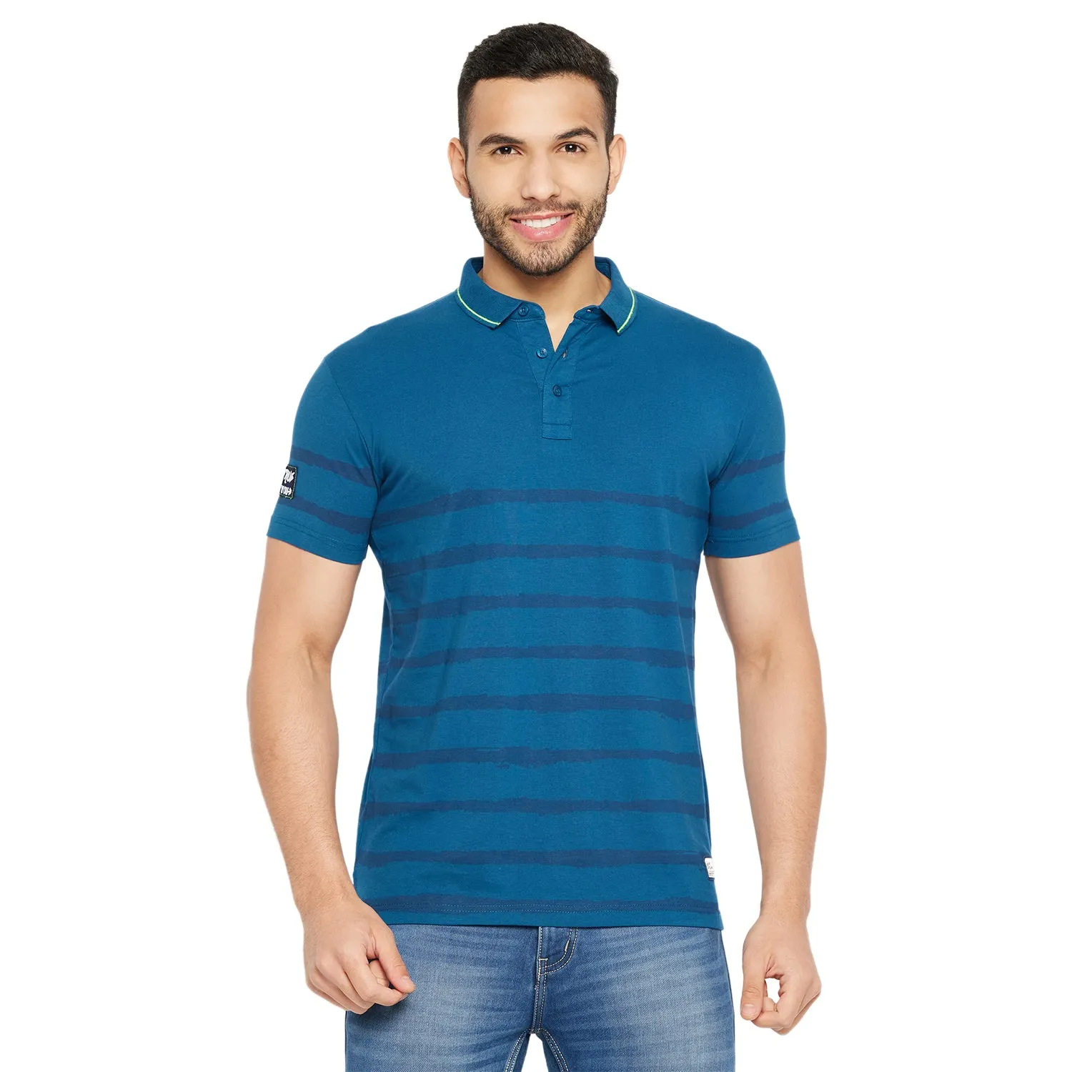 Duke Stardust Men Half Sleeve Polo Neck Cotton T-shirt (4389)