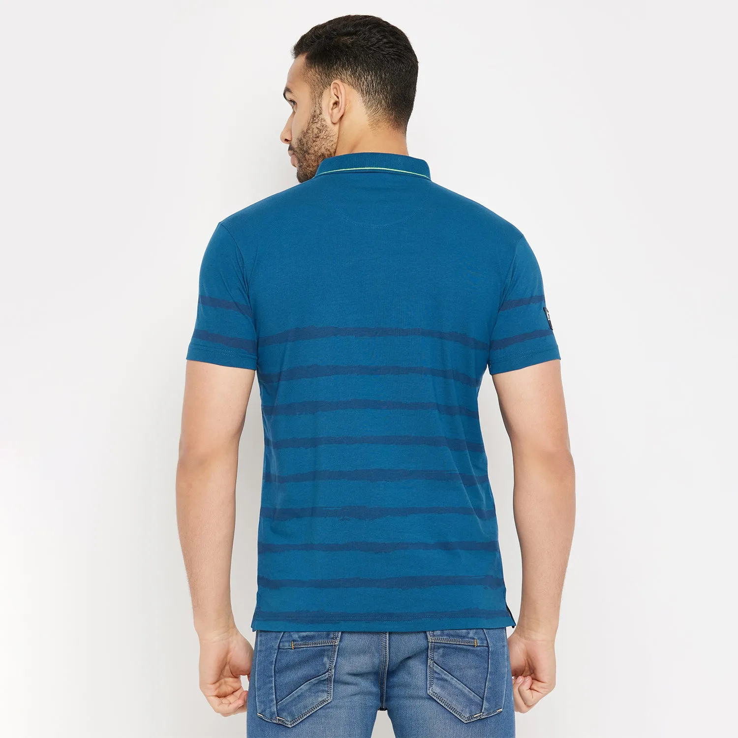 Duke Stardust Men Half Sleeve Polo Neck Cotton T-shirt (4389)