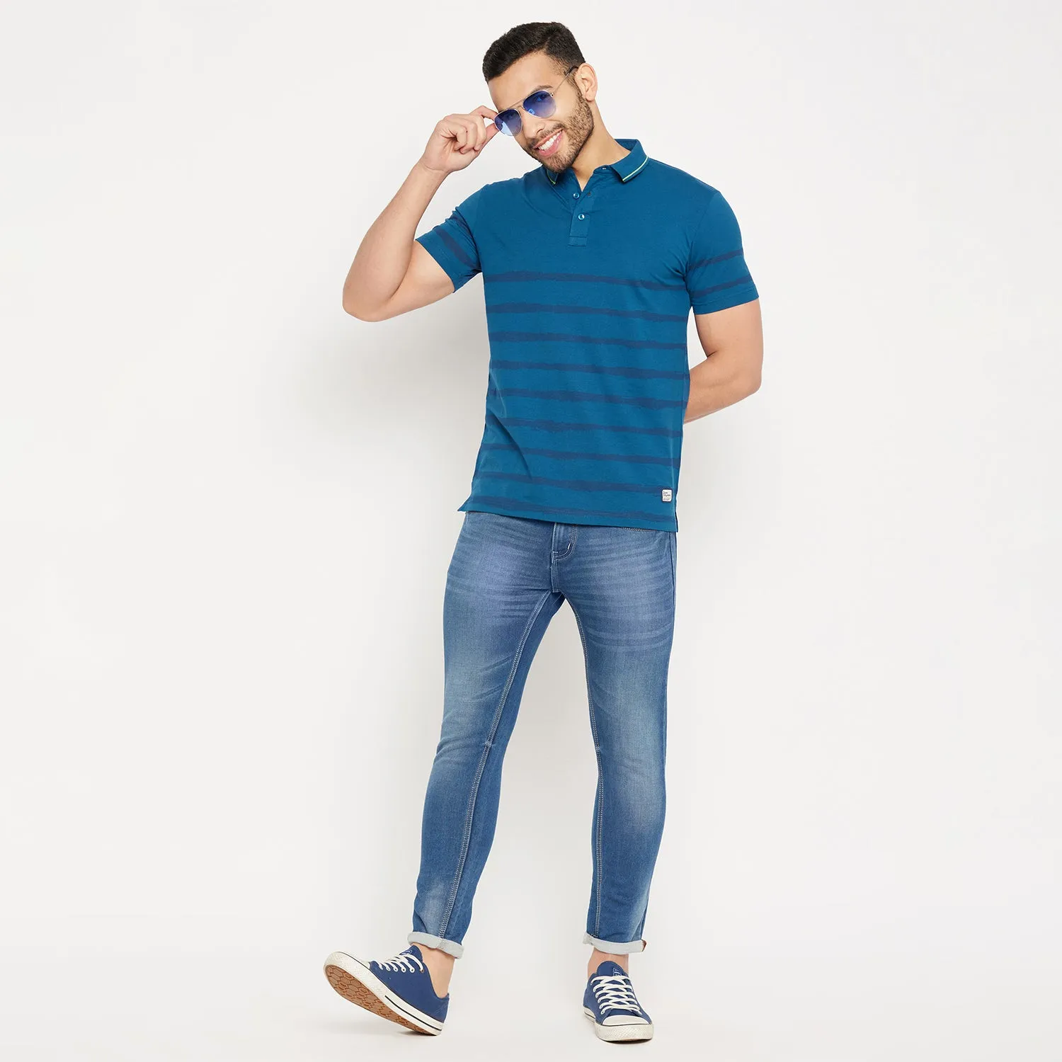 Duke Stardust Men Half Sleeve Polo Neck Cotton T-shirt (4389)