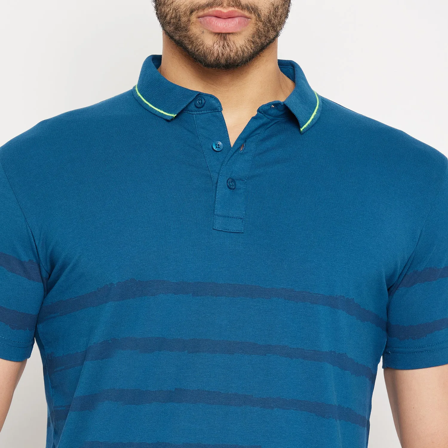 Duke Stardust Men Half Sleeve Polo Neck Cotton T-shirt (4389)