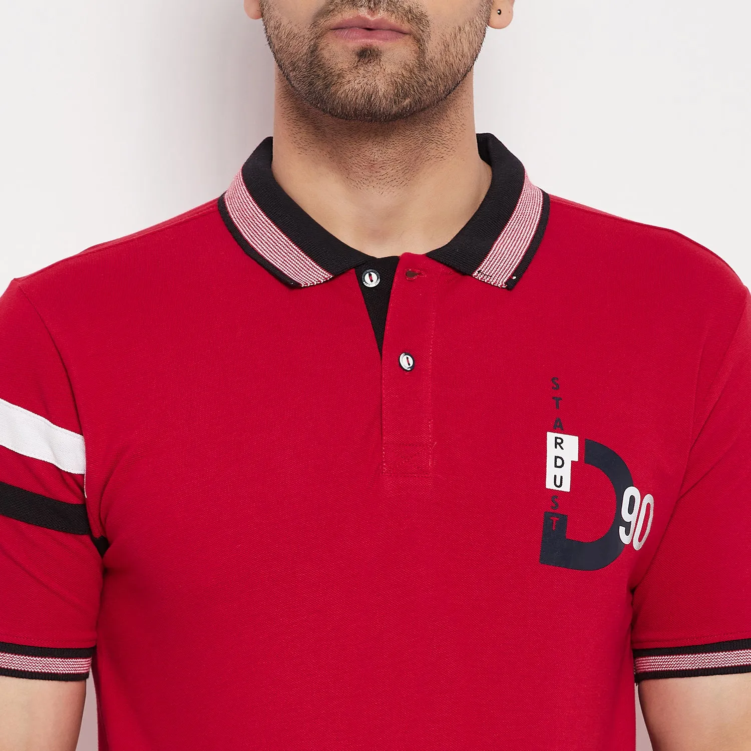 Duke Stardust Men Polo Neck Half Sleeve Cotton T-shirt (LF5892)