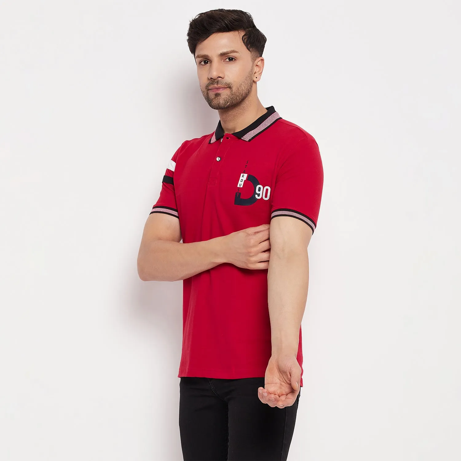 Duke Stardust Men Polo Neck Half Sleeve Cotton T-shirt (LF5892)