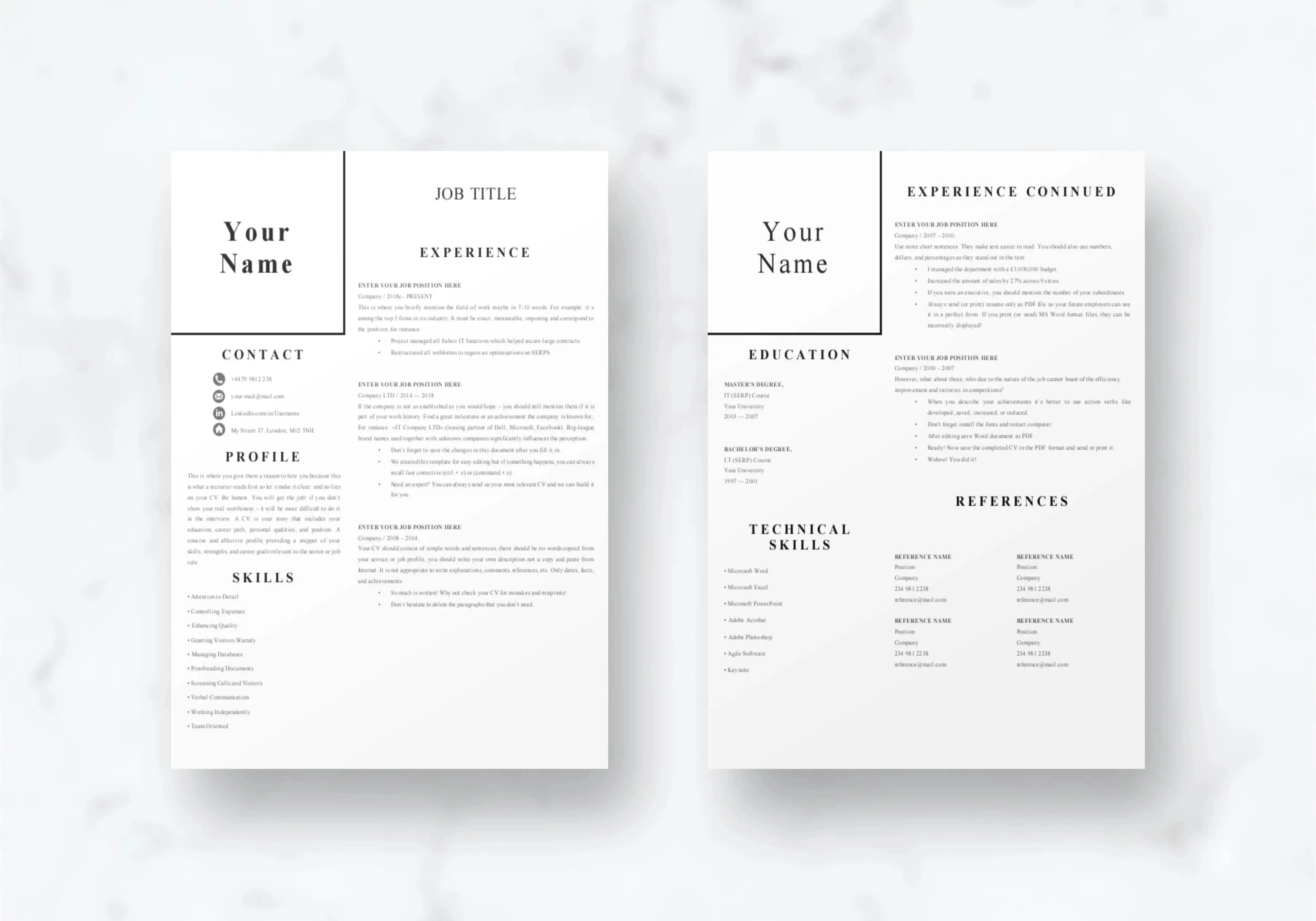 Easy Resumes, CV Templates