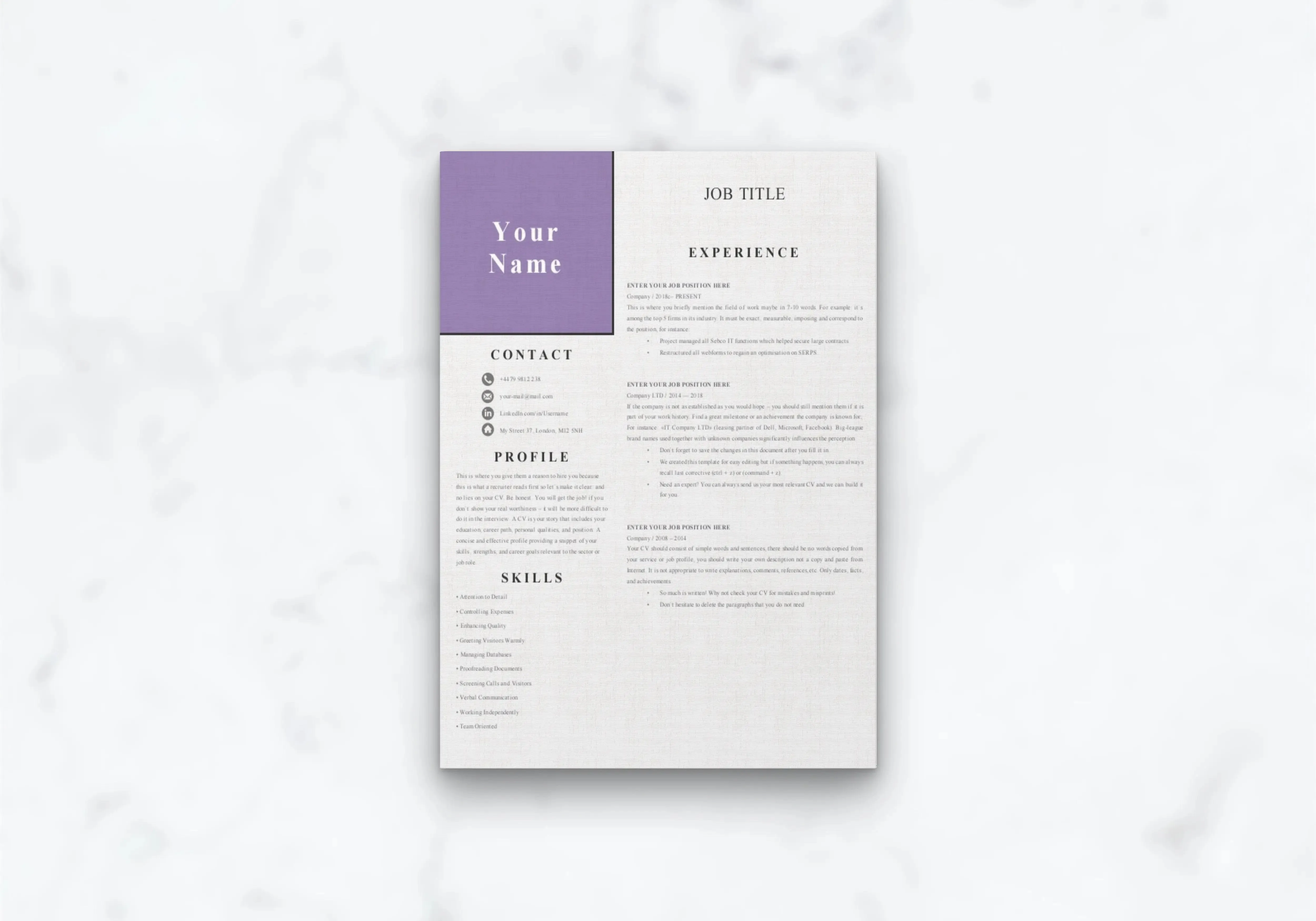 Easy Resumes, CV Templates