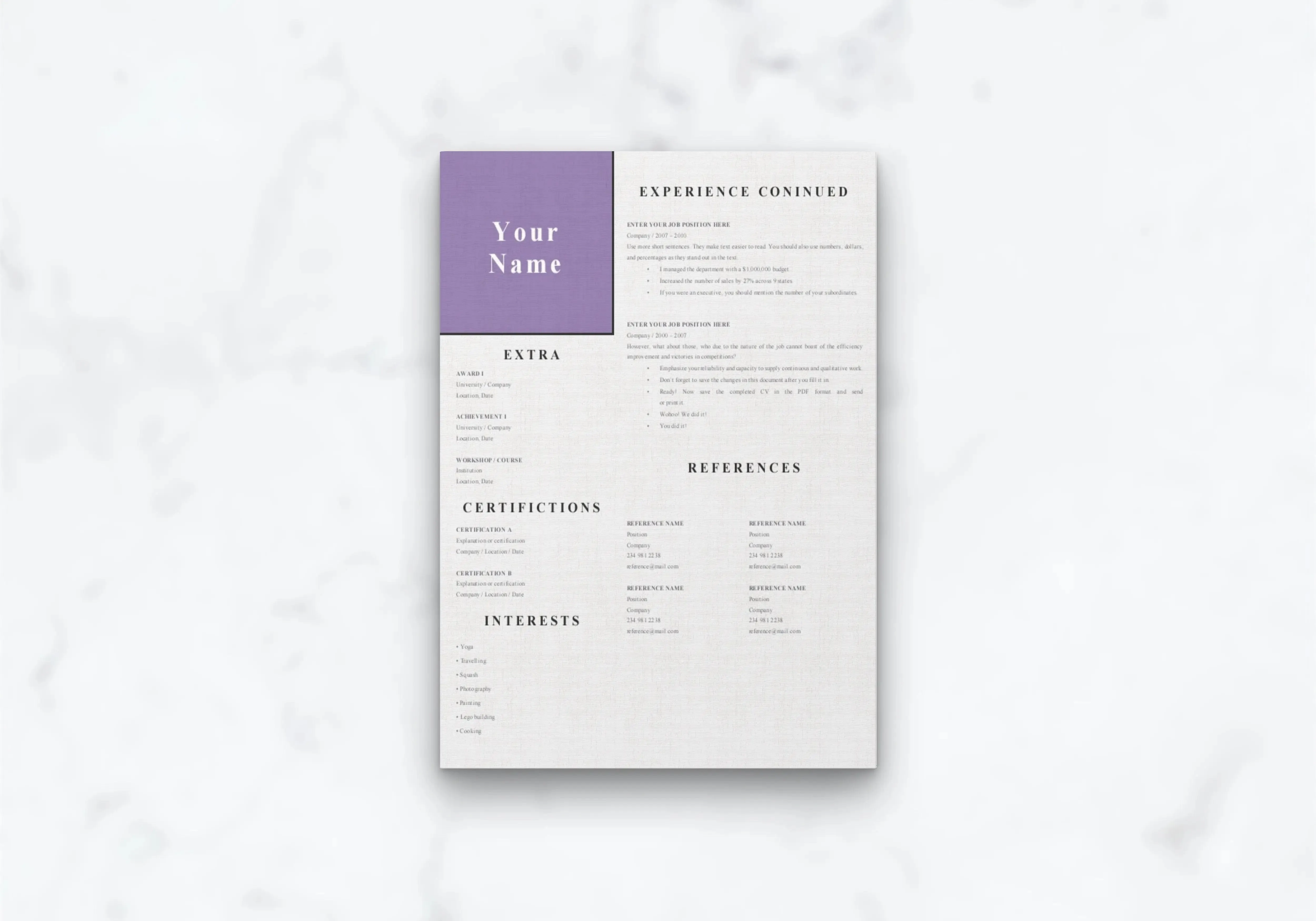 Easy Resumes, CV Templates