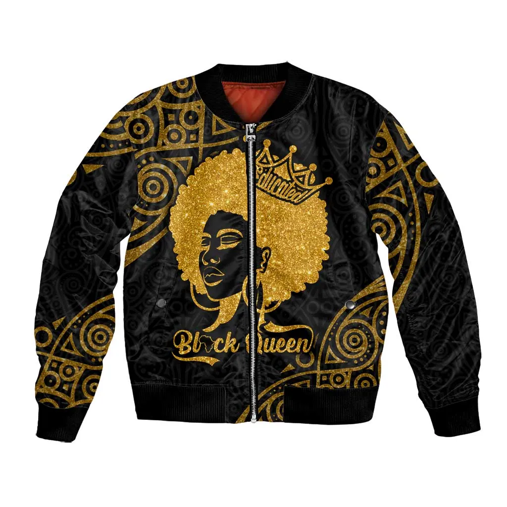 Educated Black Queen Bomber Jacket African Women DT02