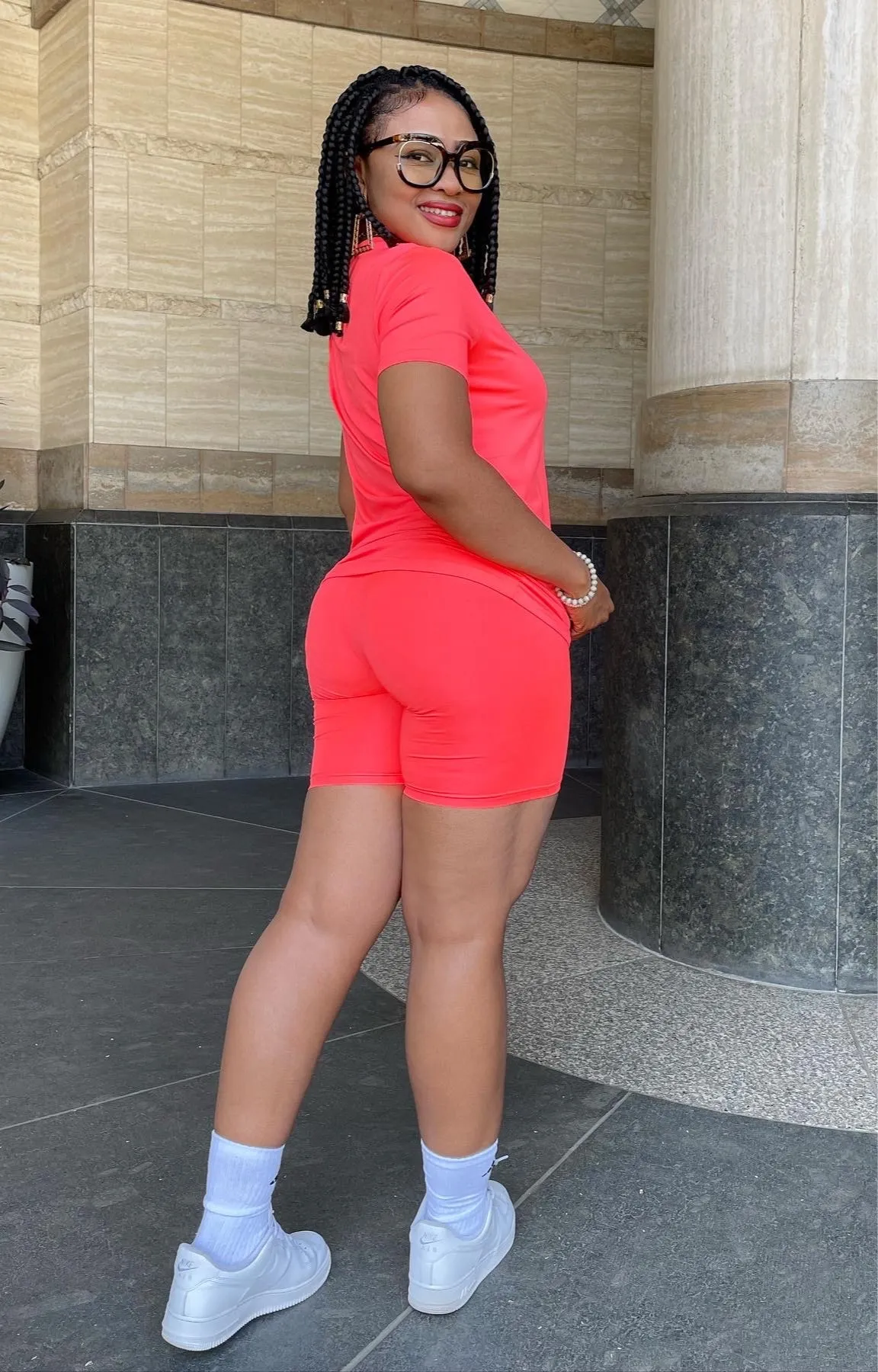 Elena Shorts Sets (Coral)