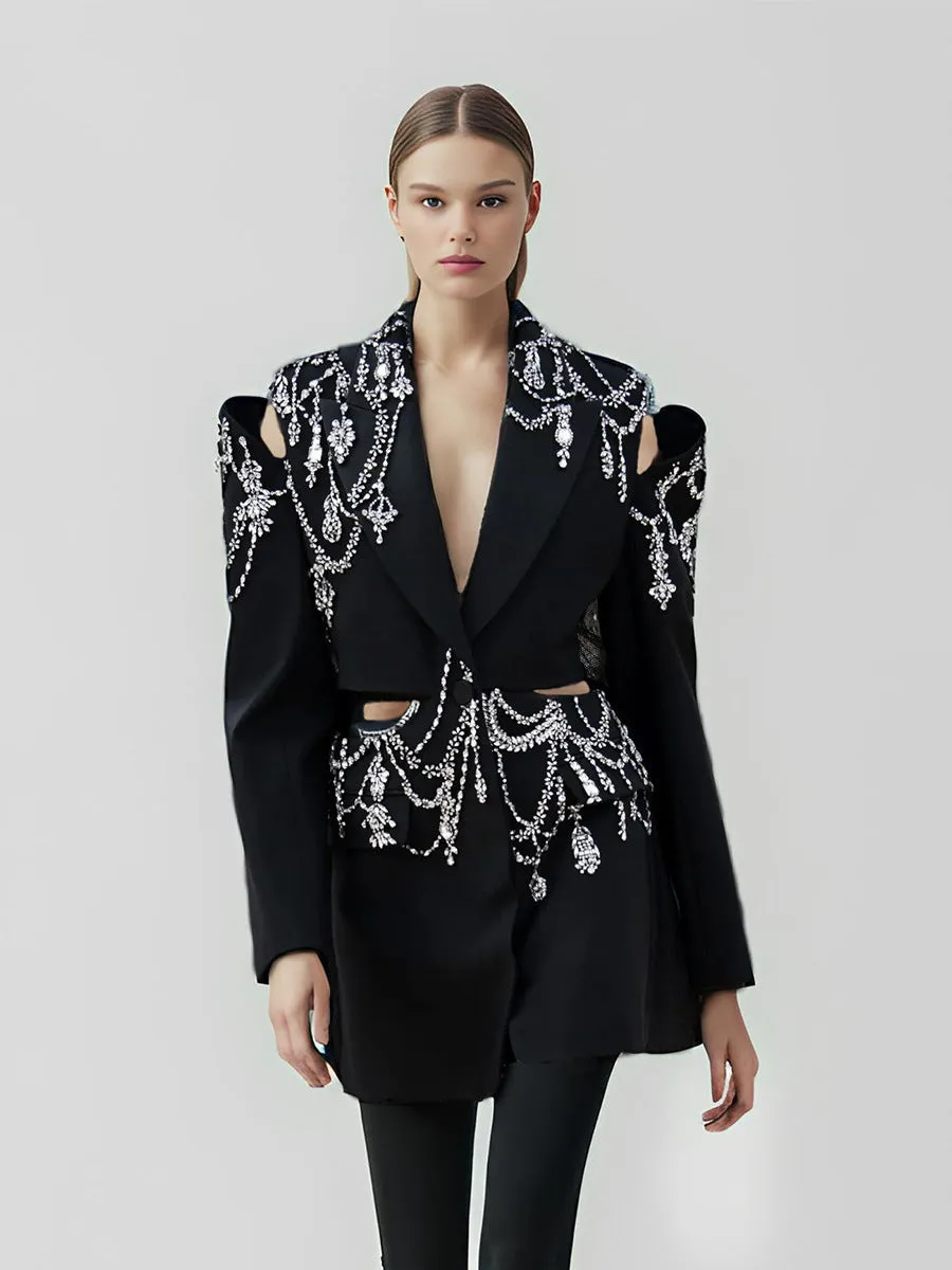 Embellished Blazer Dress