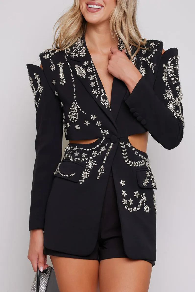 Embellished Blazer Dress