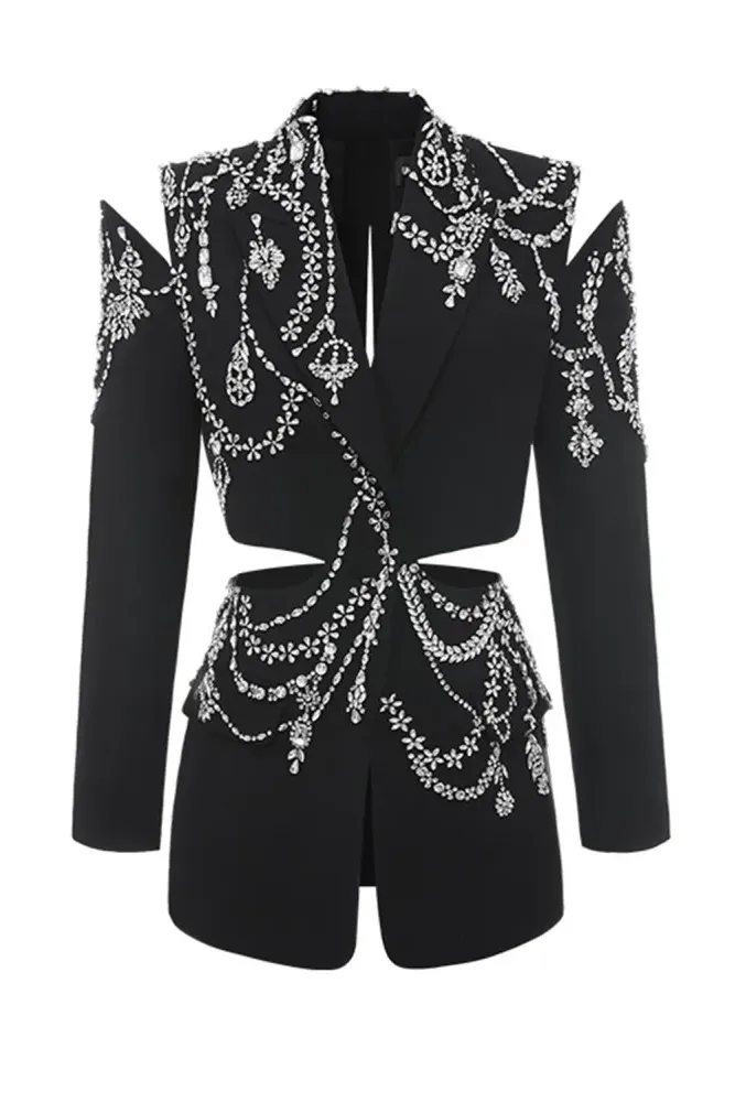 Embellished Blazer Dress