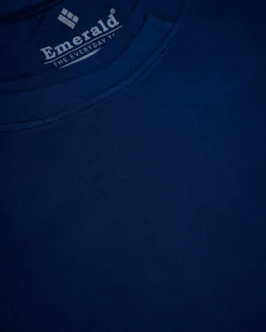 Emerald Oversized Plain Tee-Blue Estate
