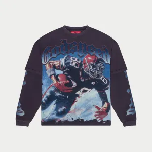 Endzone Dual Layered T-Shirt (Navy Wash)