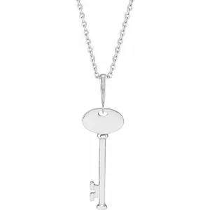 Engravable Key 16-18" Necklace or Pendant 87760
